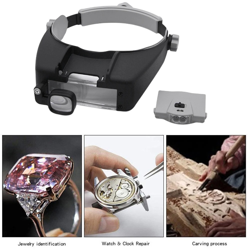 Óculos Lupa LED com Suporte de - Electronics Repair Hobby avaliação e preço